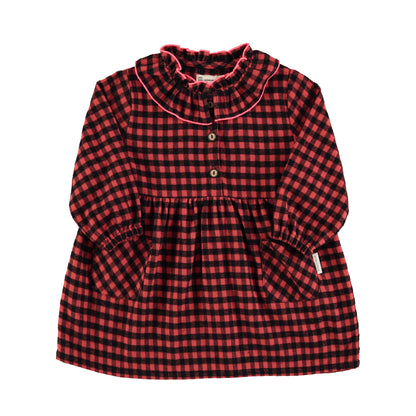 Piupiuchick Red and Black Vichy Dress