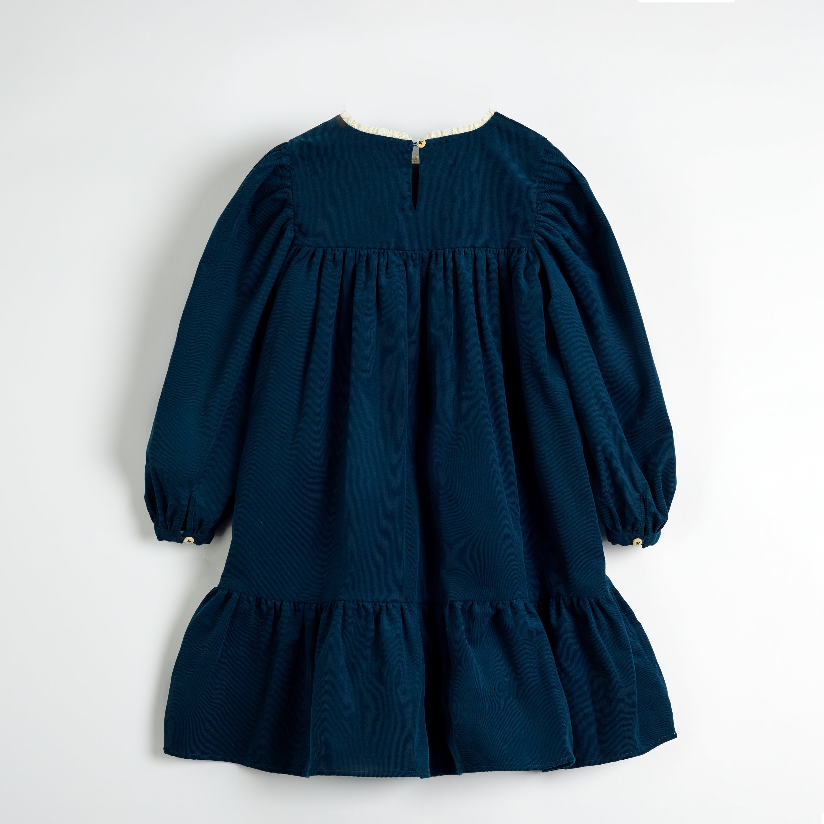 Cera Una Volta Navy Embroidered Alida Dress