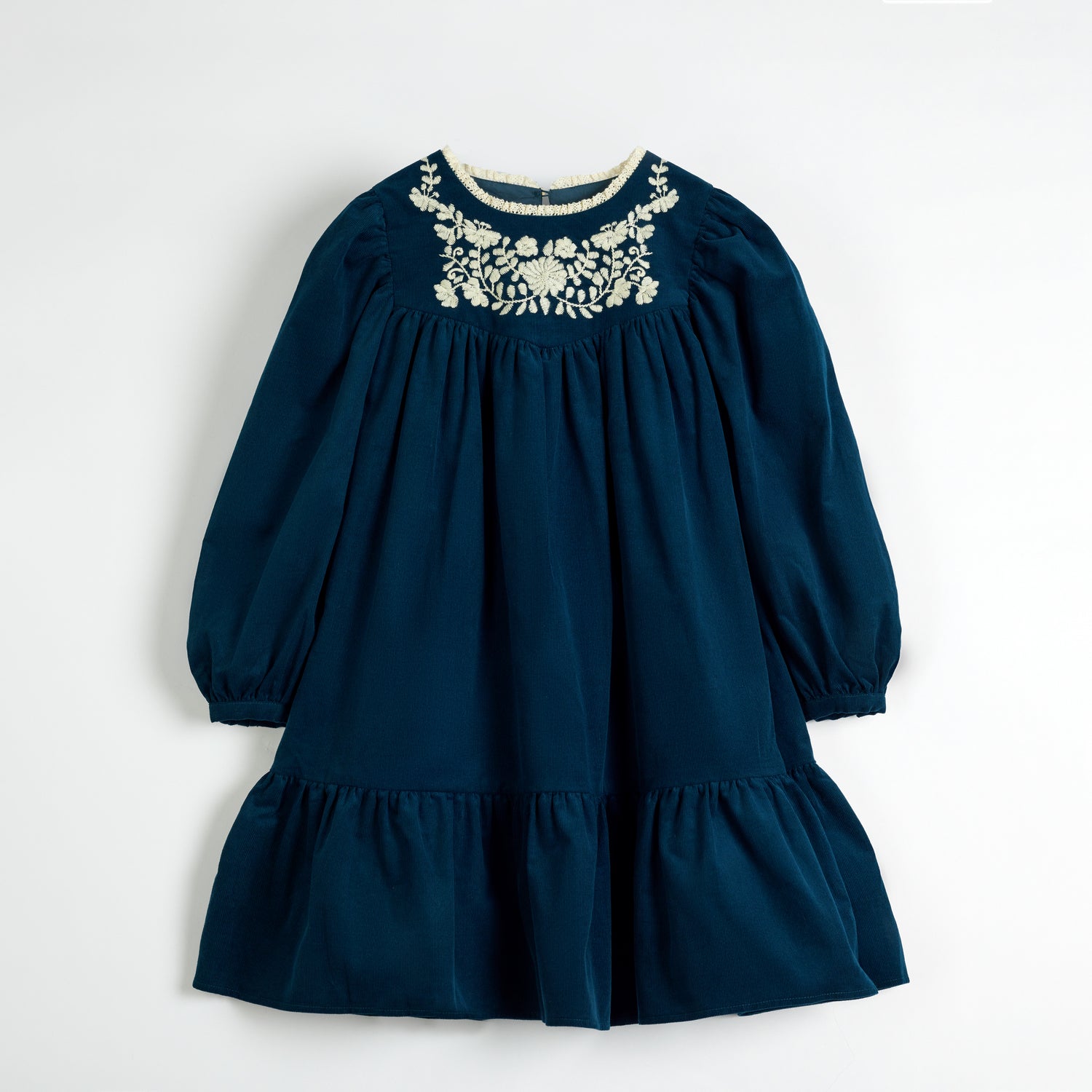 Cera Una Volta Navy Embroidered Alida Dress