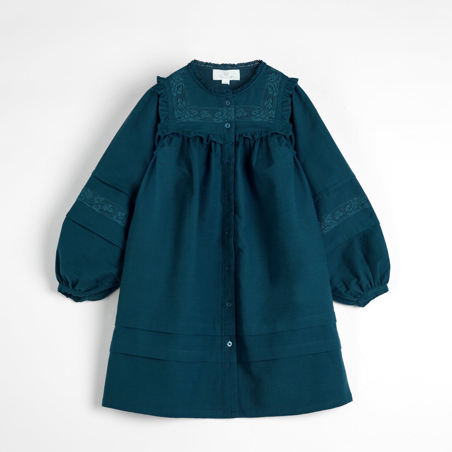 Cera Una Volta Navy Button Down Alba Dress