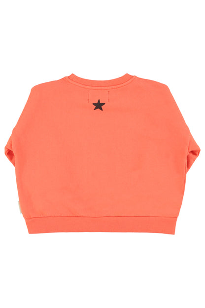 Piupiuchick Sweatshirt | Orange W/ &quot;Music&quot; Print