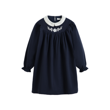 Cera Una Volta Girls Navy Blue Kaya Dress