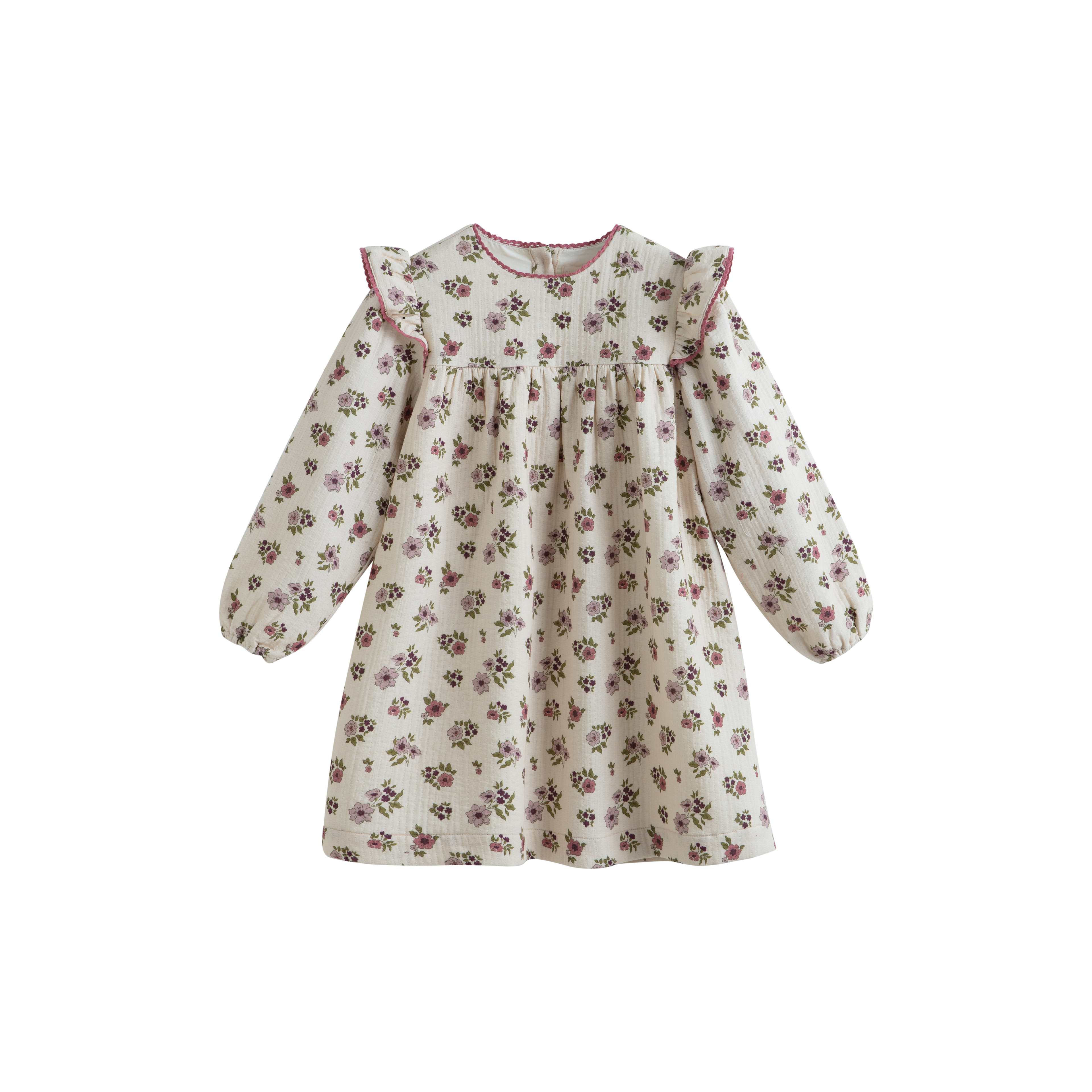 Cera Una Volta Girls Cream Flower Debbie Dress