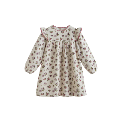 Cera Una Volta Girls Cream Flower Debbie Dress