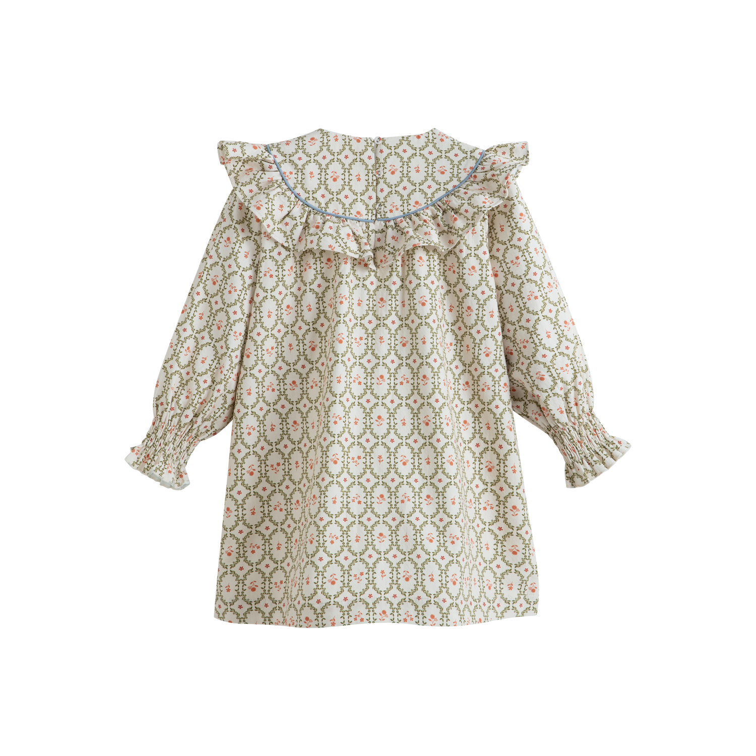 Cera Una Volta Girls Cream Sage Emma Dress