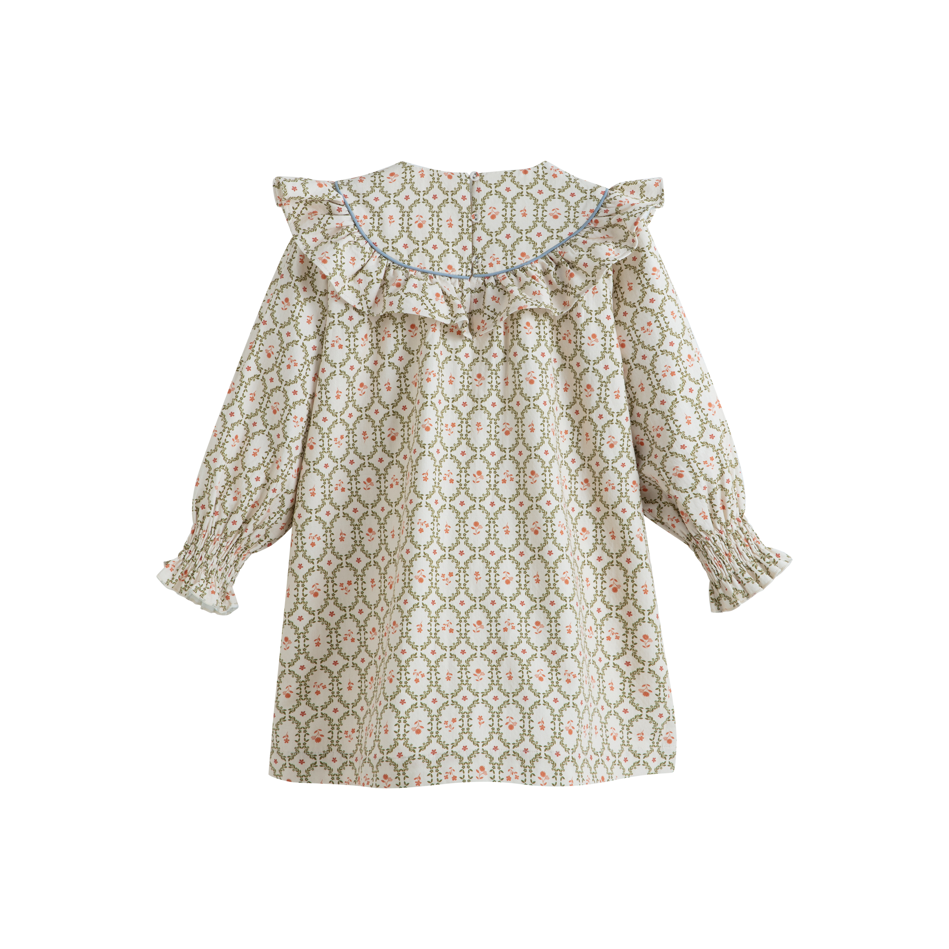 Cera Una Volta Girls Cream Sage Emma Dress