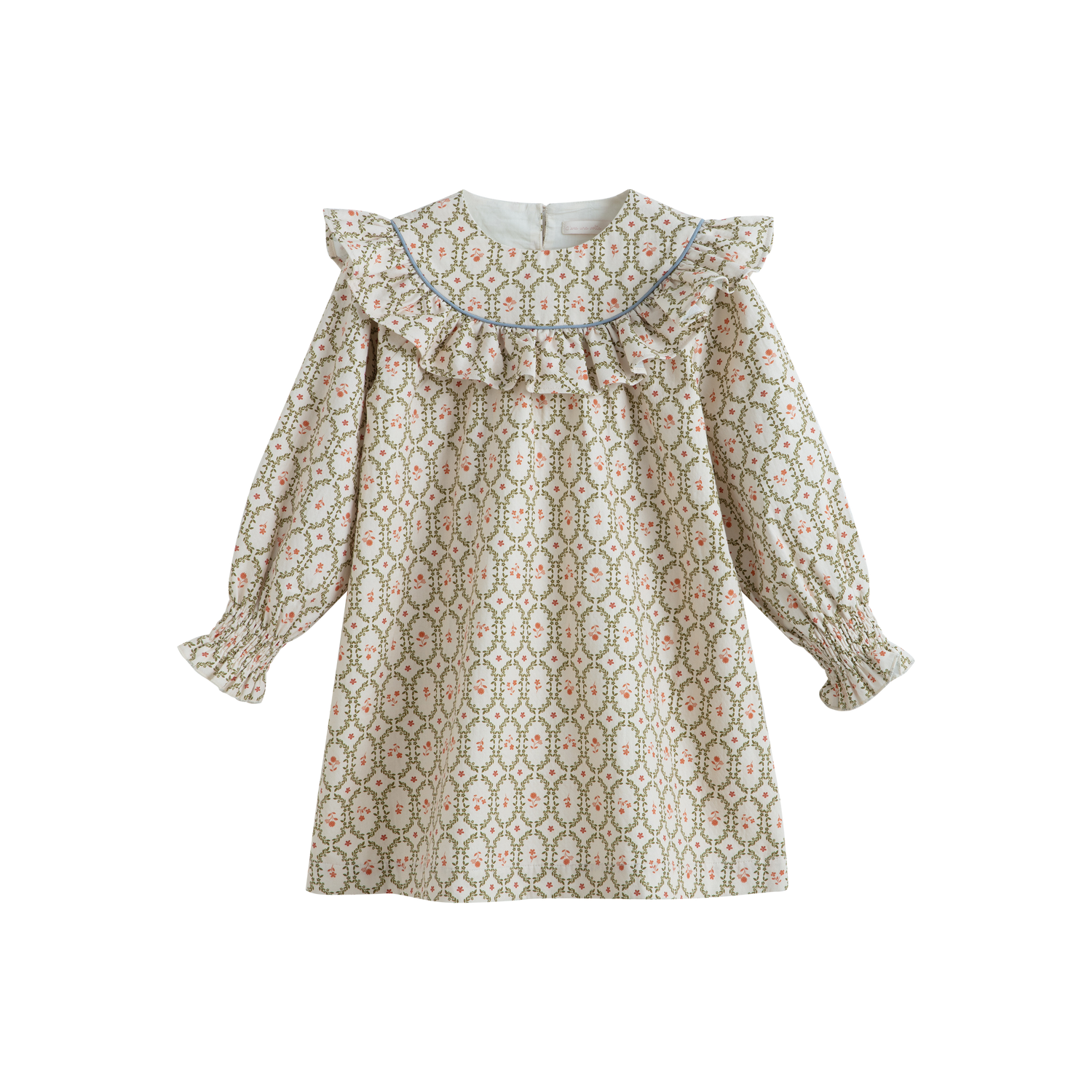Cera Una Volta Girls Cream Sage Emma Dress