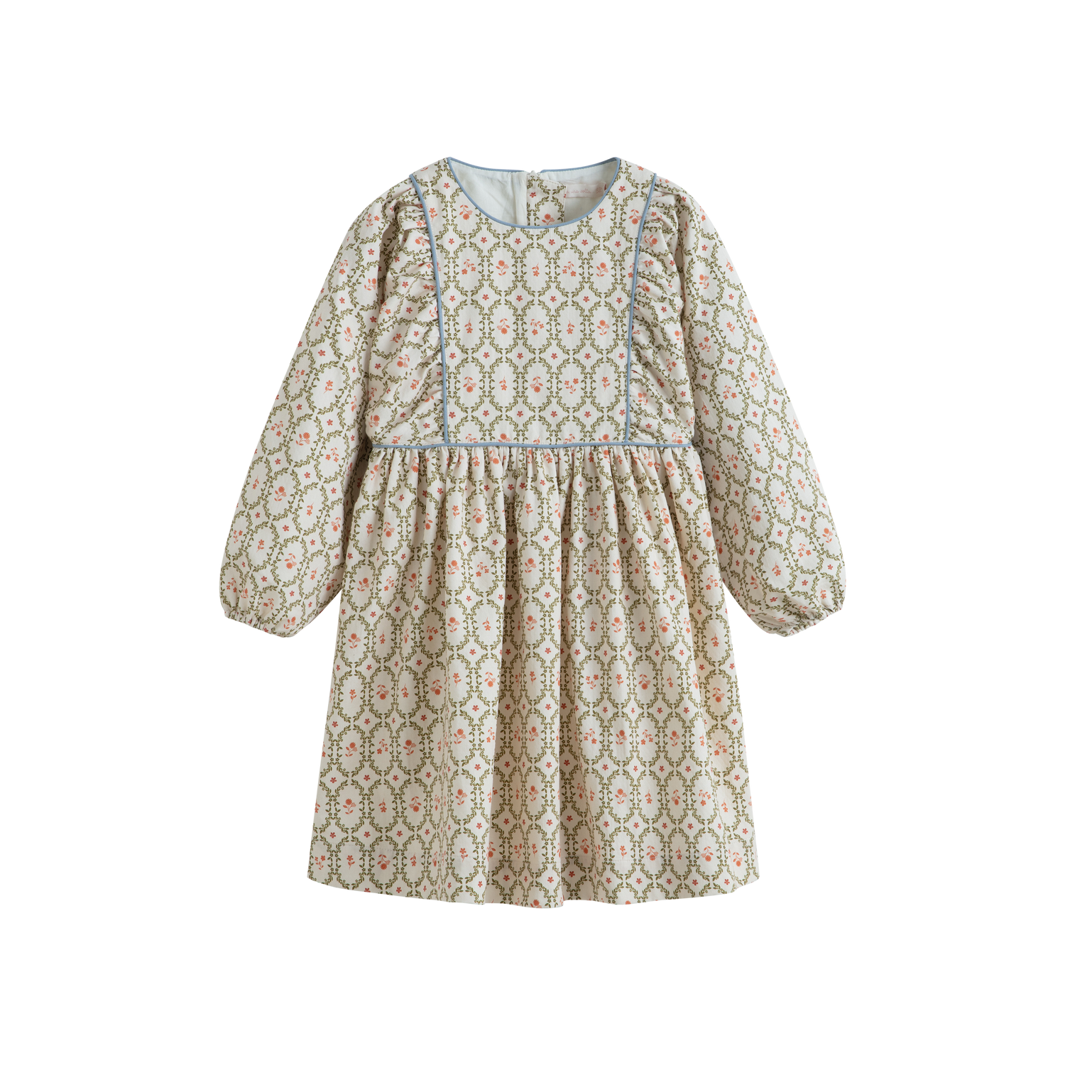 Cera Una Volta Girls Cream Sage Kana Dress