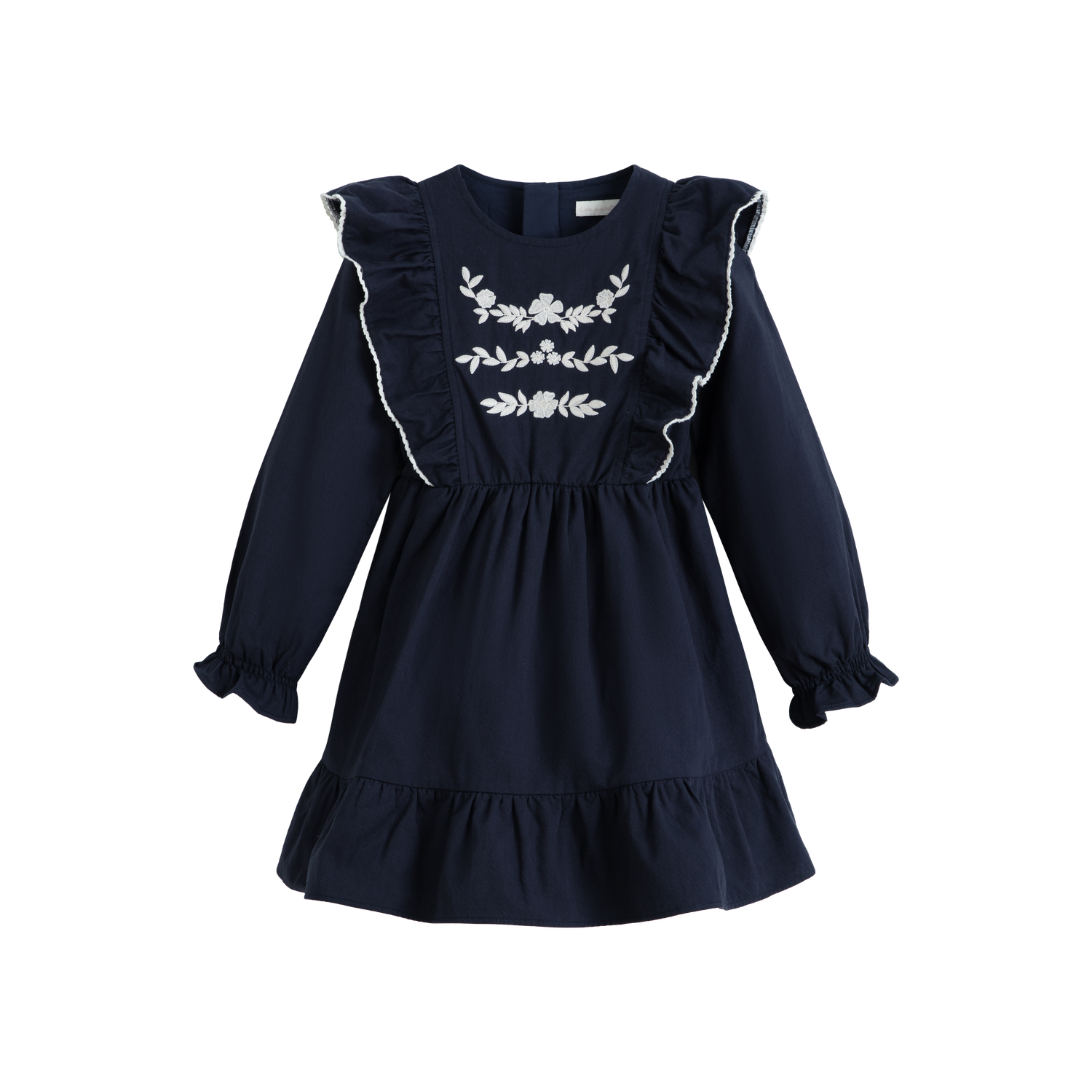 Cera Una Volta Girls Navy Blue Colombe Long Dress