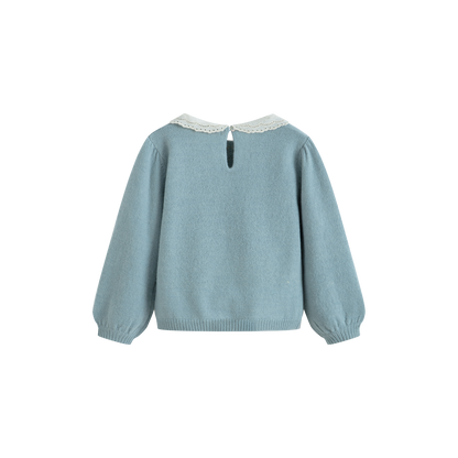 Cera Una Volta Girls Dusty Blue Selene Pullover