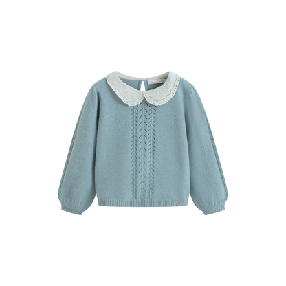 Cera Una Volta Girls Dusty Blue Selene Pullover