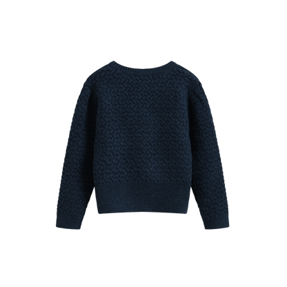 Cera Una Volta Girls Navy Blue Stefania Pullover