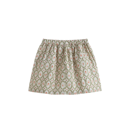 Cera Una Volta Girls Cream Sage Priscilla Long Skirt