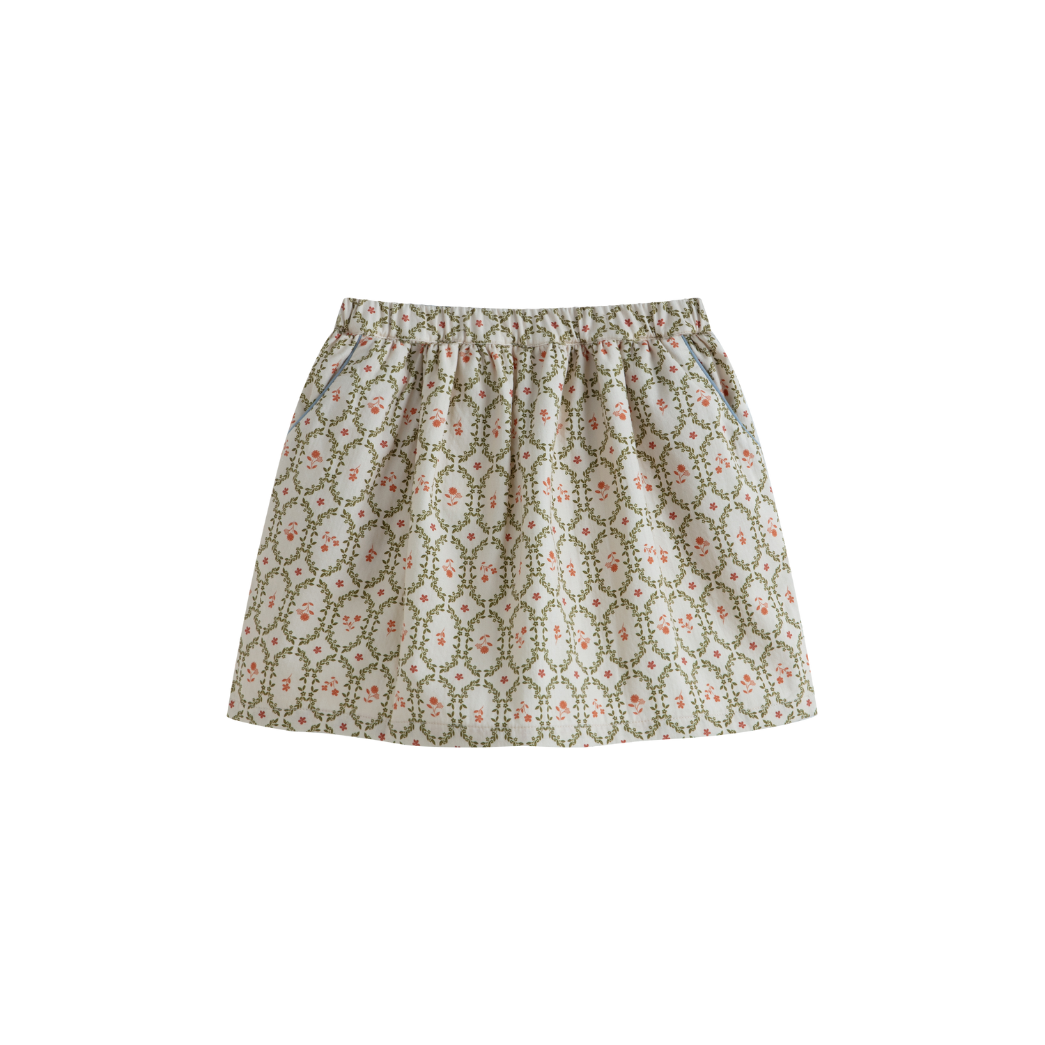 Cera Una Volta Girls Cream Sage Priscilla Long Skirt