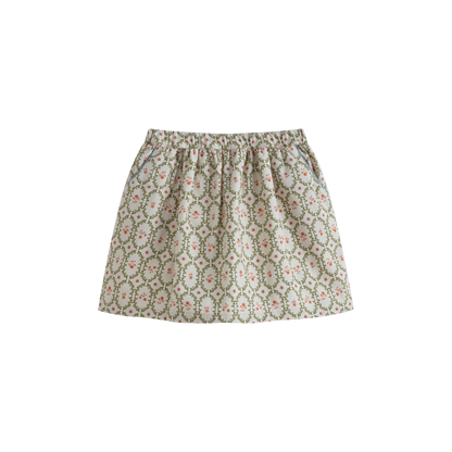 Cera Una Volta Girls Cream Sage Priscilla Long Skirt