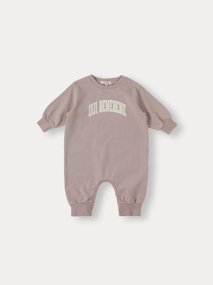 Bene Bene Baby OUI Grayish Pink Varsity Romper