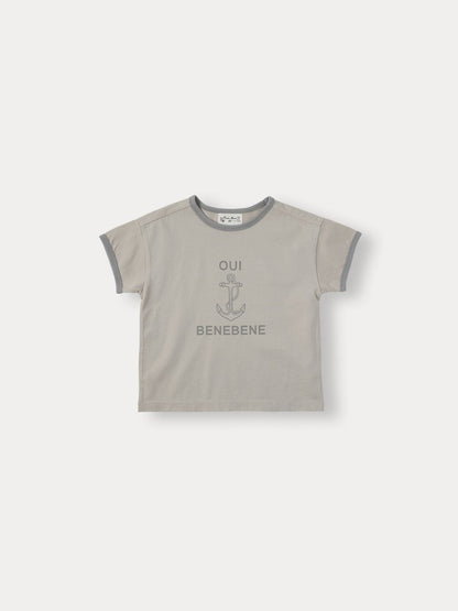 Bene Bene Ecru Marine Lining Half T-Shirt