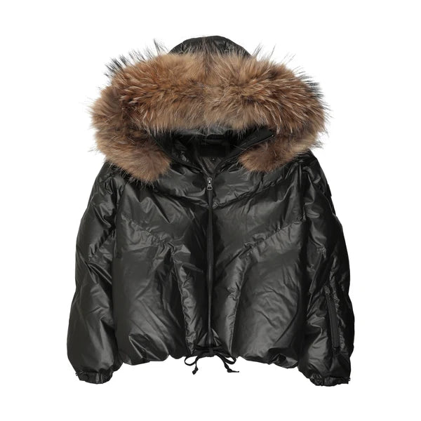 IBIS Teens Semi Shine Coat With Drawstring Waist