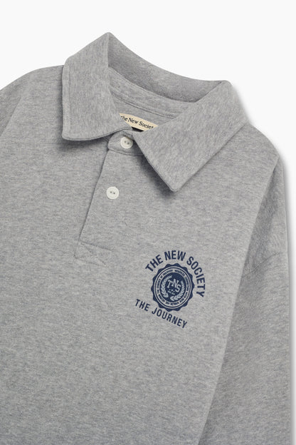 The New Society Girls Mid Grey Melange Ash Special Dress