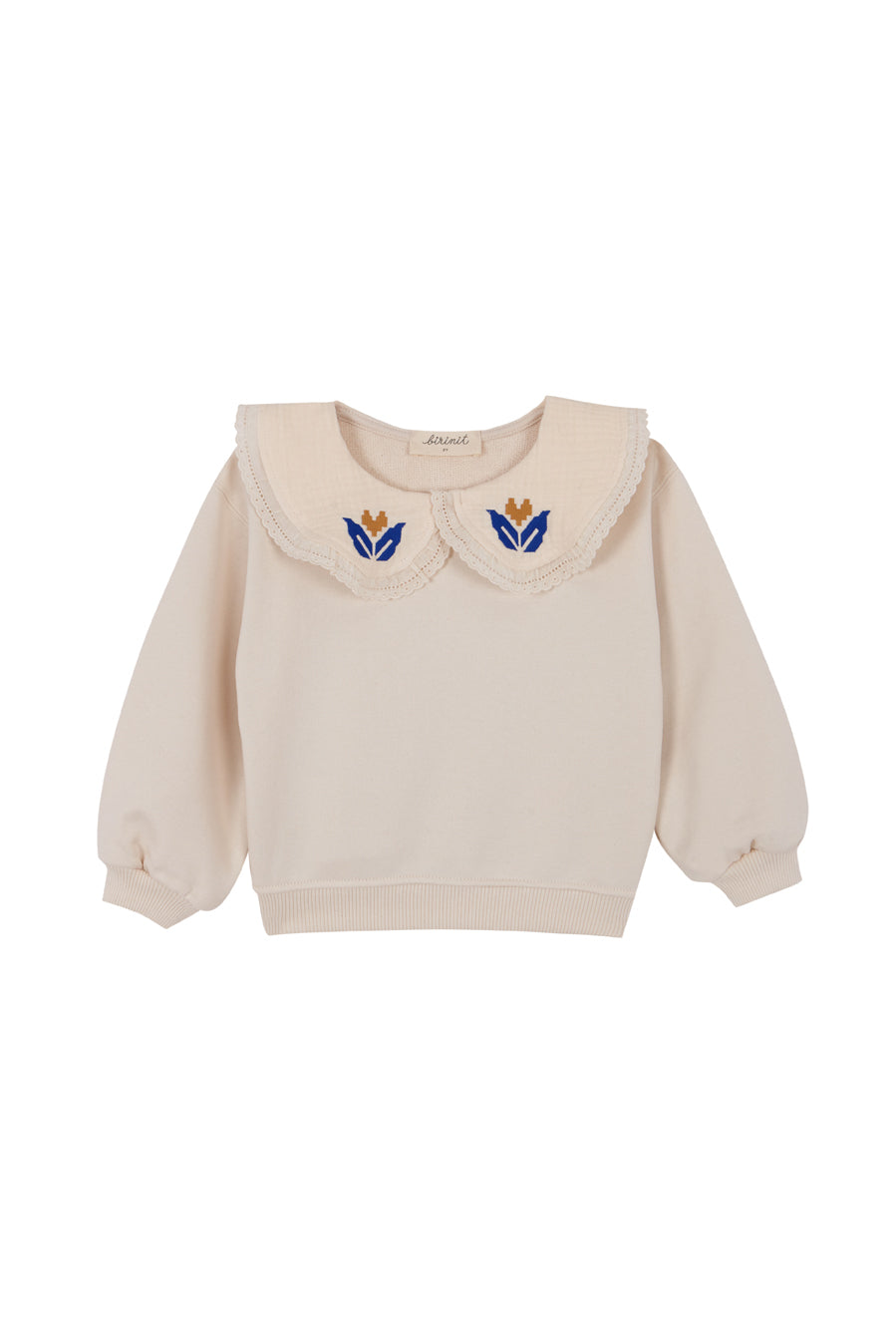 Birinit Embroidered Collar Sweatshirt