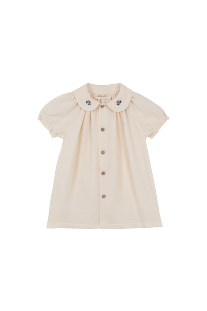 Birinit Ivory Embroidered Blouse