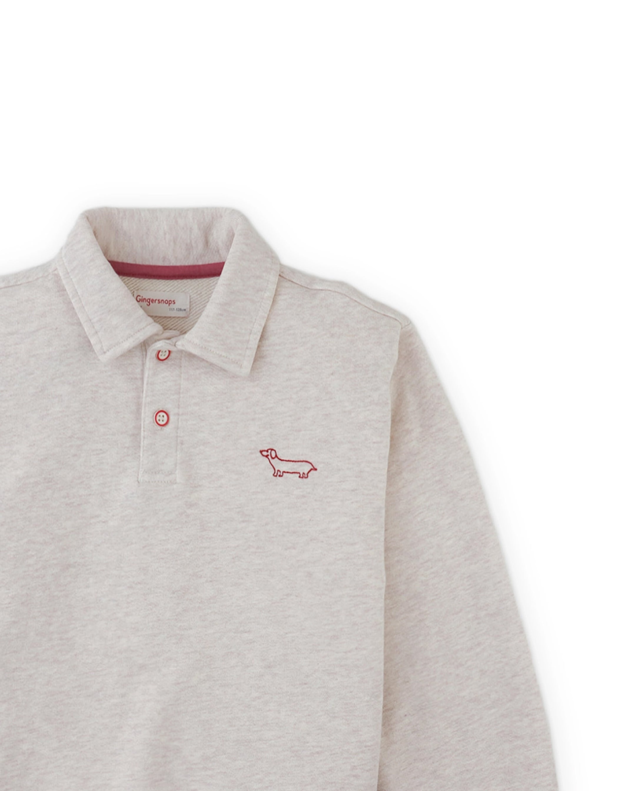 Gingersnaps Boys Beige Stefano French Terry Polo Pullover