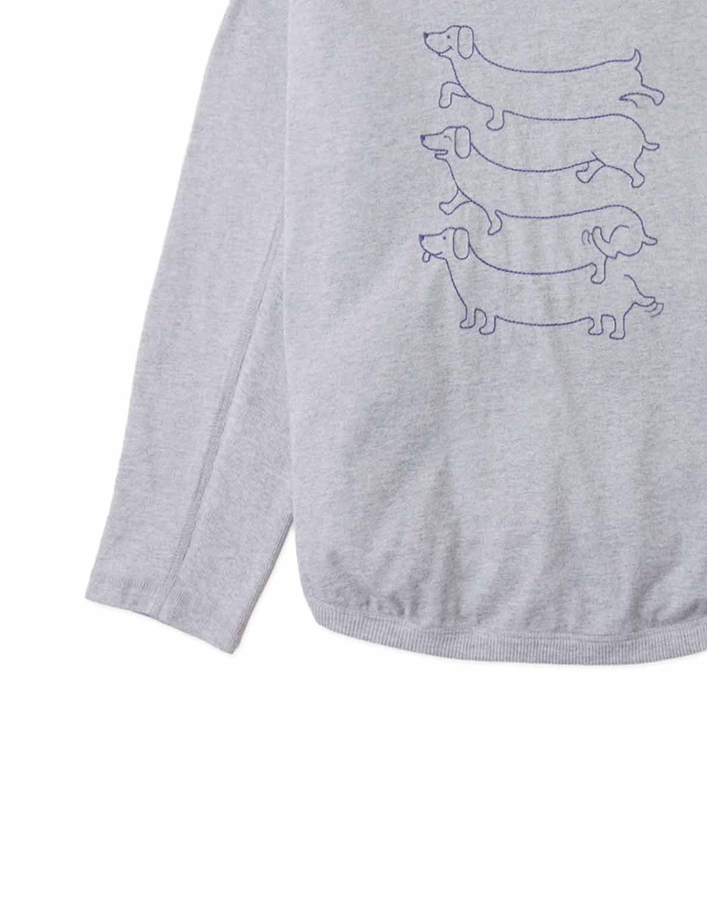 Gingersnaps Boys Gray Gianni Tee With Dog Embroidery
