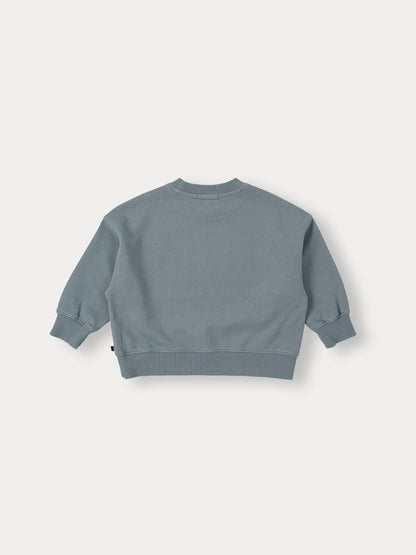 Bene Bene OUI Grayish Blue Varsity Sweatshirt