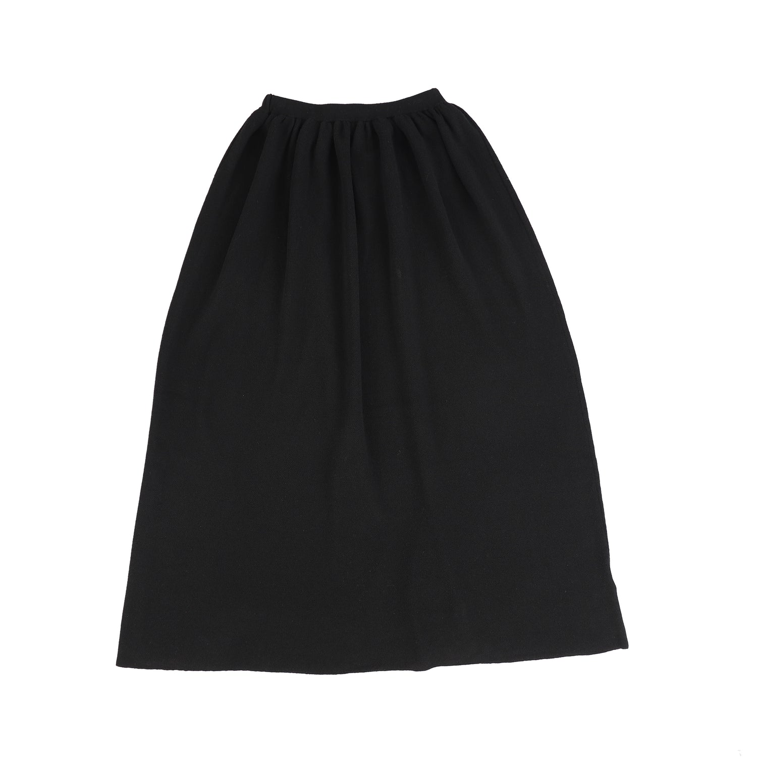Bamboo Black Soft Knit Flaired Skirt