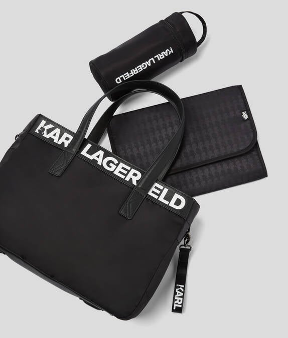 Karl Lagerfeld Black Logo Changing Bag