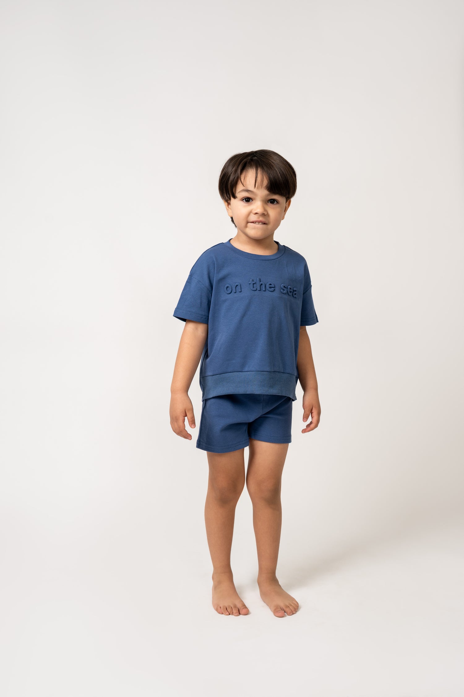 Birnham on the Sea Boy Matching Logo Shorts