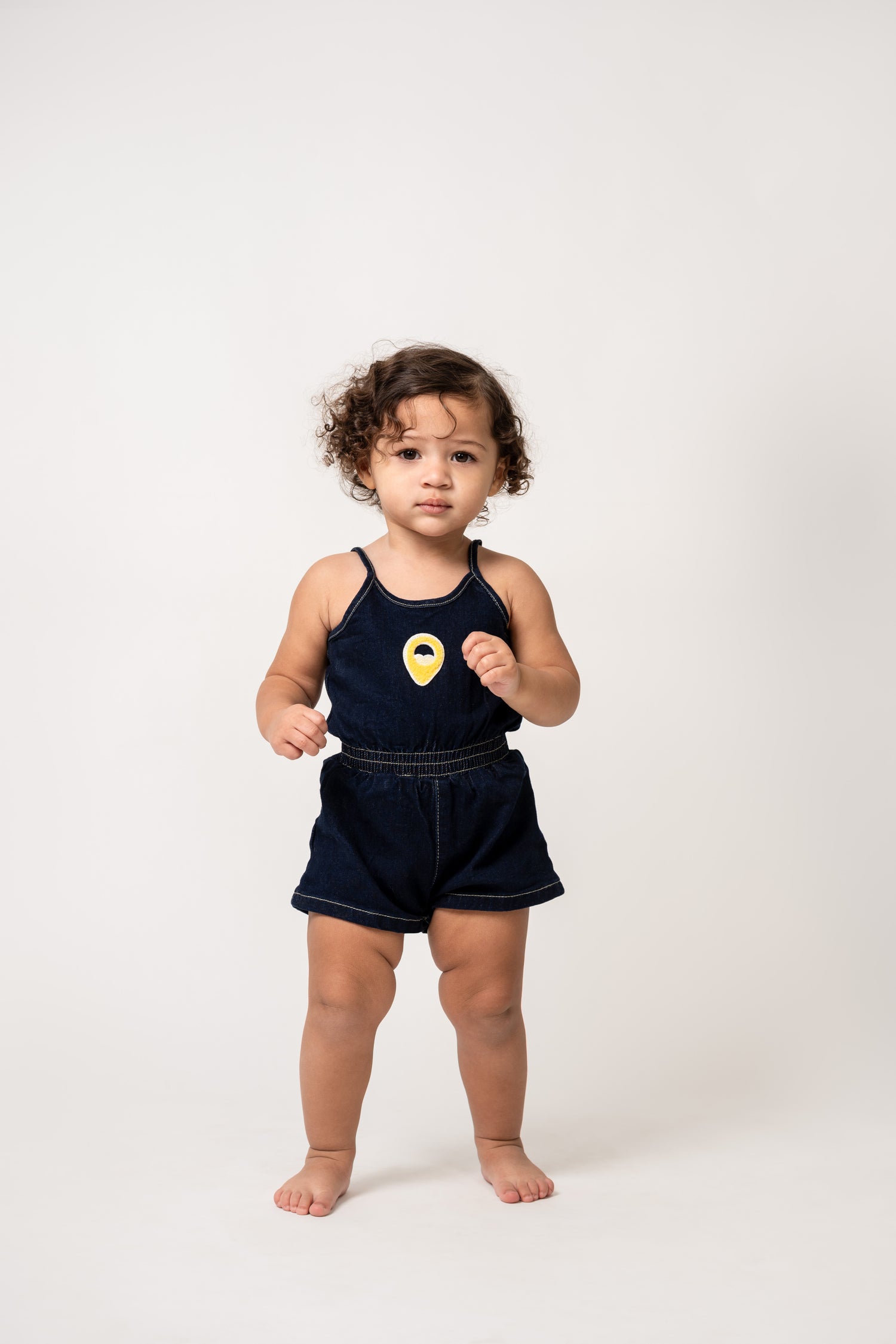 Birnham on the Sea Baby Girl Gathered Romper
