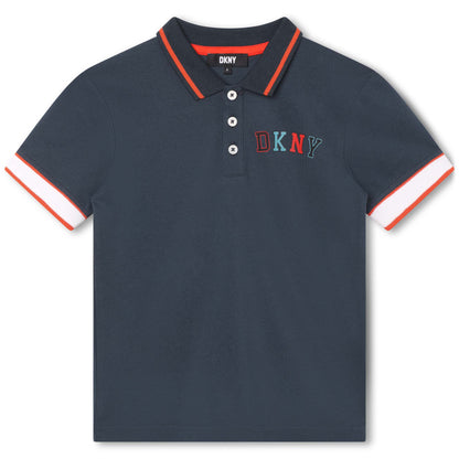 DKNY Navy Logo Short Sleeve Polo