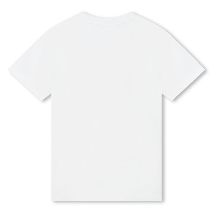 DKNY White with Multicolor Logo Tee Shirt