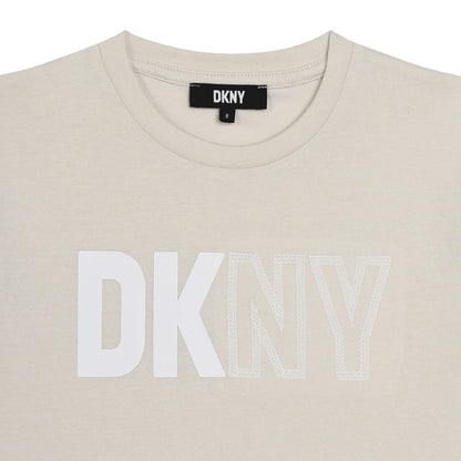 DKNY White Basic Logo Tee Shirt
