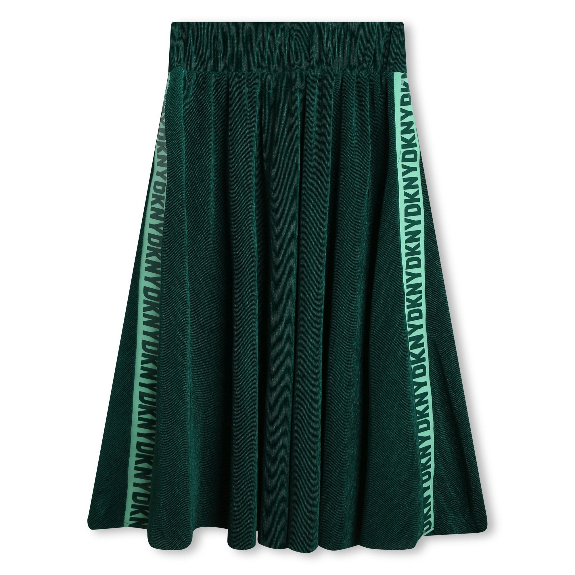 DKNY Green Logo Trim Skirt