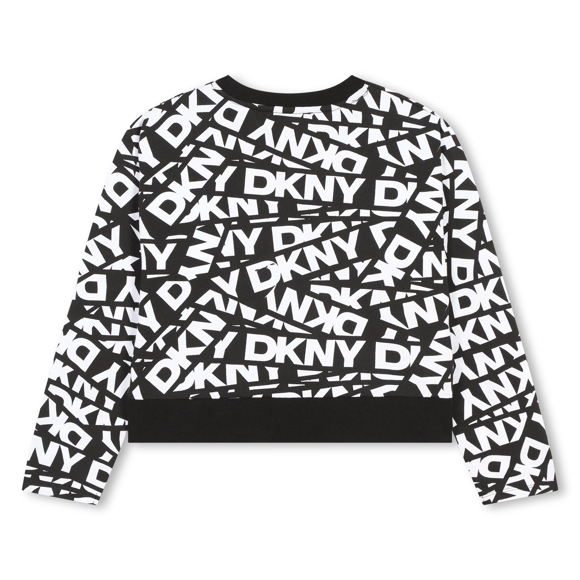 DKNY Black Allover Large Logo Sweatshirt