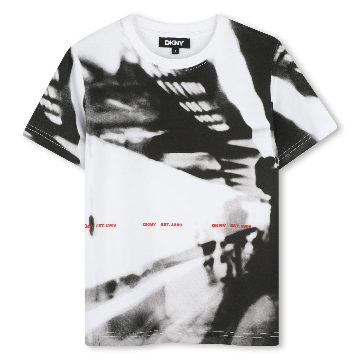 DKNY White Subway Sleeves Tee-Shirt