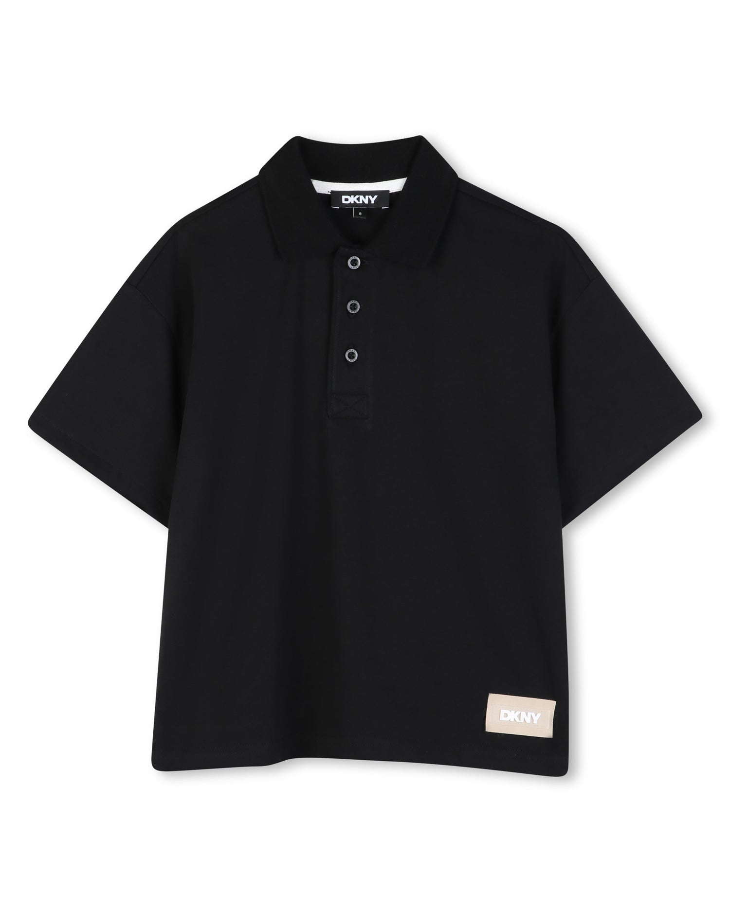 DKNY Black Heavy Jersey Polo Shirt