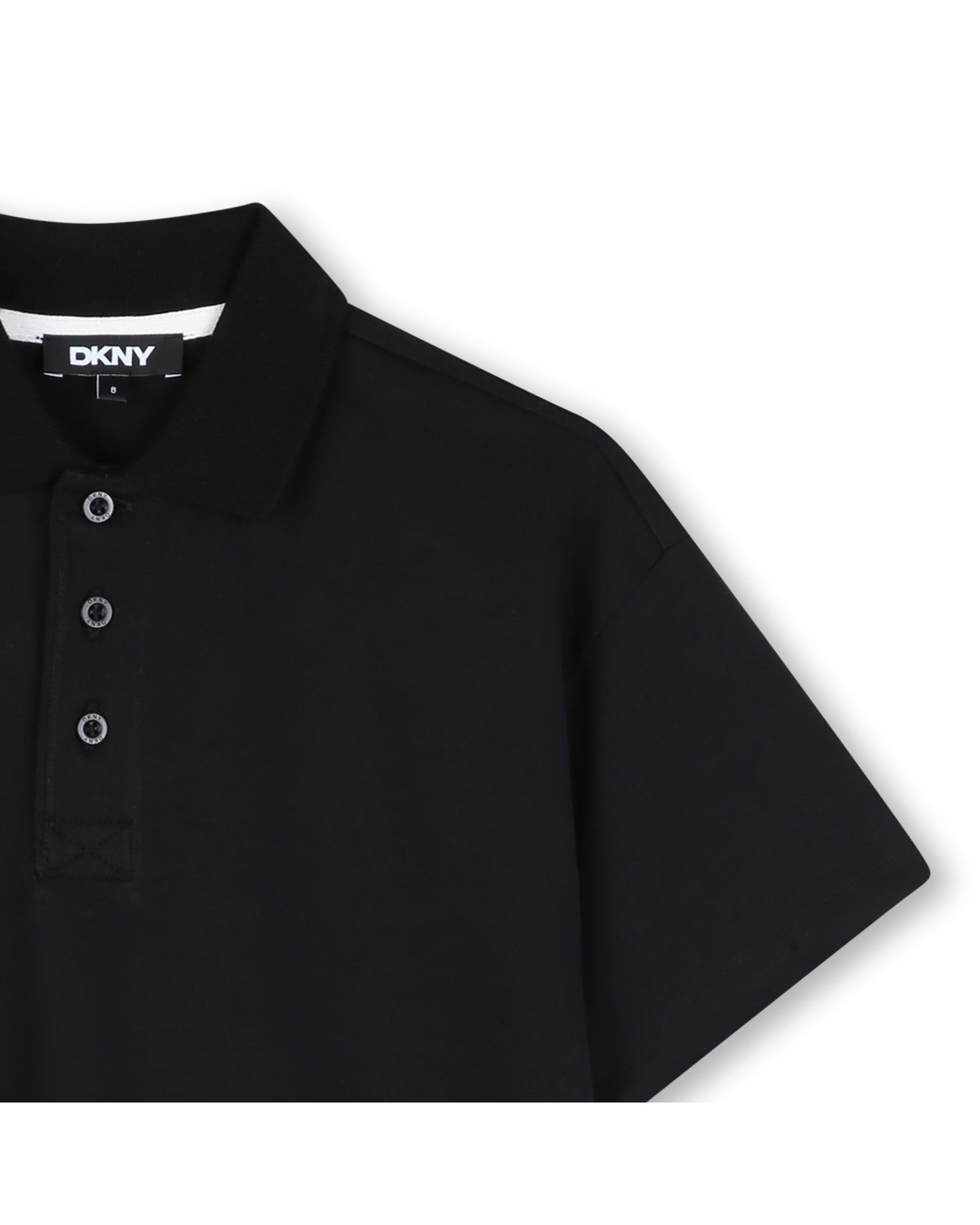 DKNY Black Heavy Jersey Polo Shirt