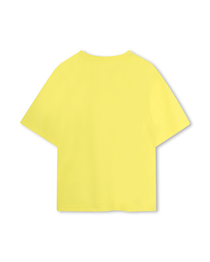 DKNY Yellow Short Sleeve T-Shirt in Jersey