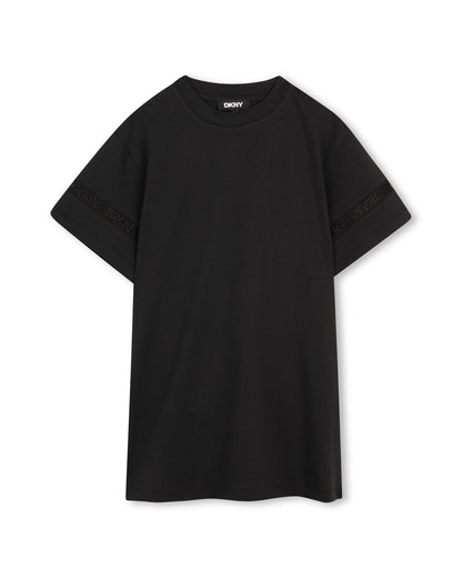 DKNY Black T-Shirt Dress in Jersey