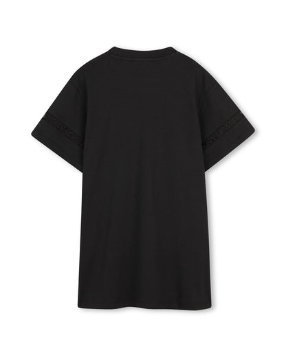 DKNY Black T-Shirt Dress in Jersey
