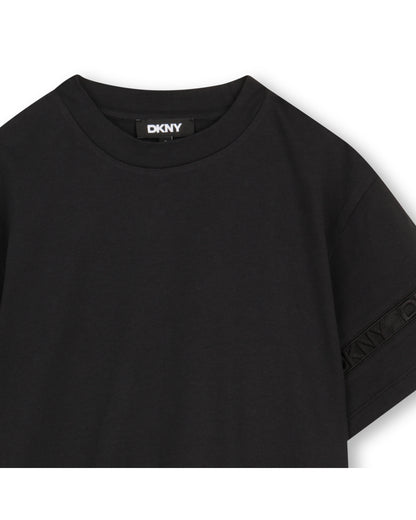 DKNY Black T-Shirt Dress in Jersey