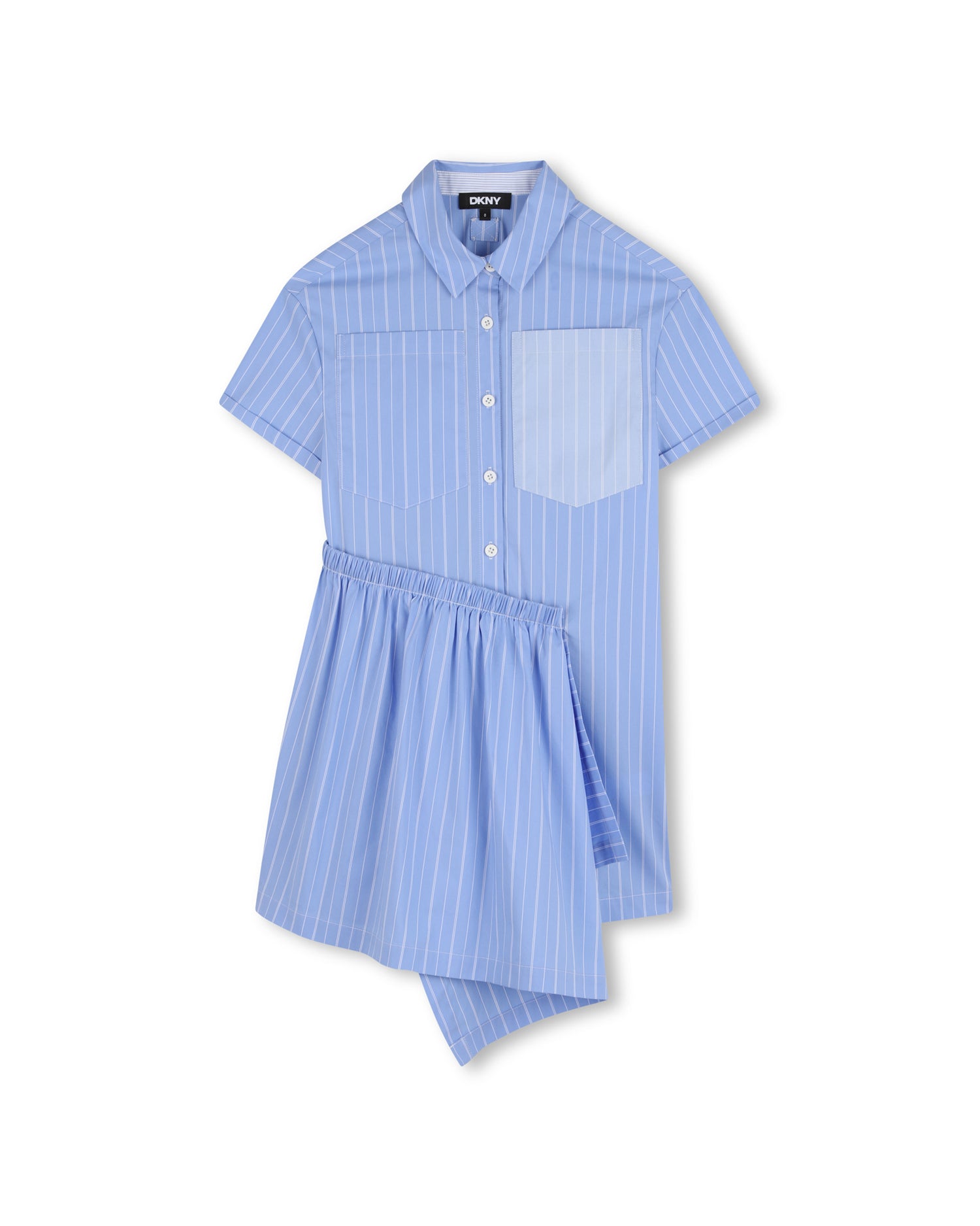 DKNY Short Sleeve Dress In Poplin