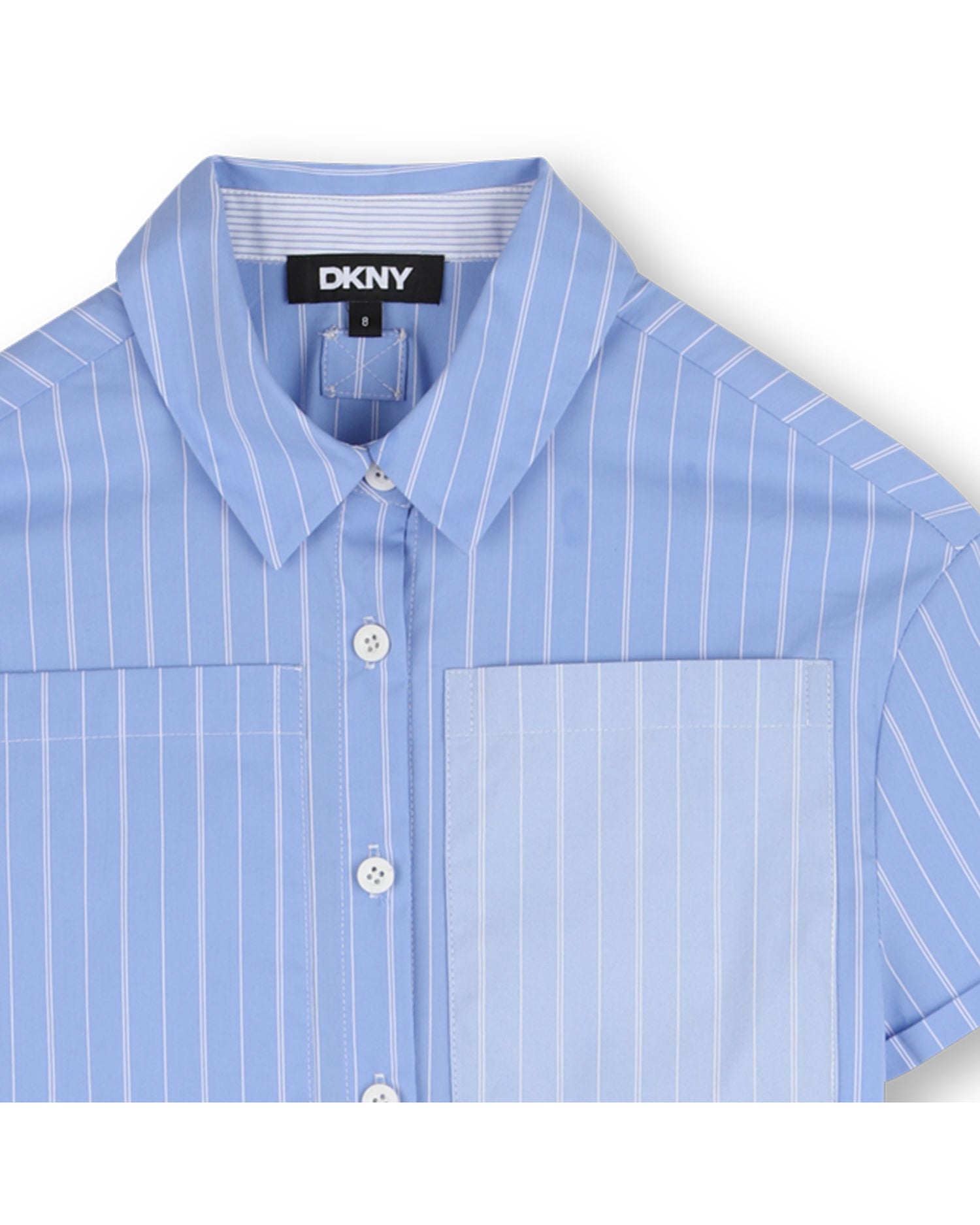 DKNY Short Sleeve Dress In Poplin