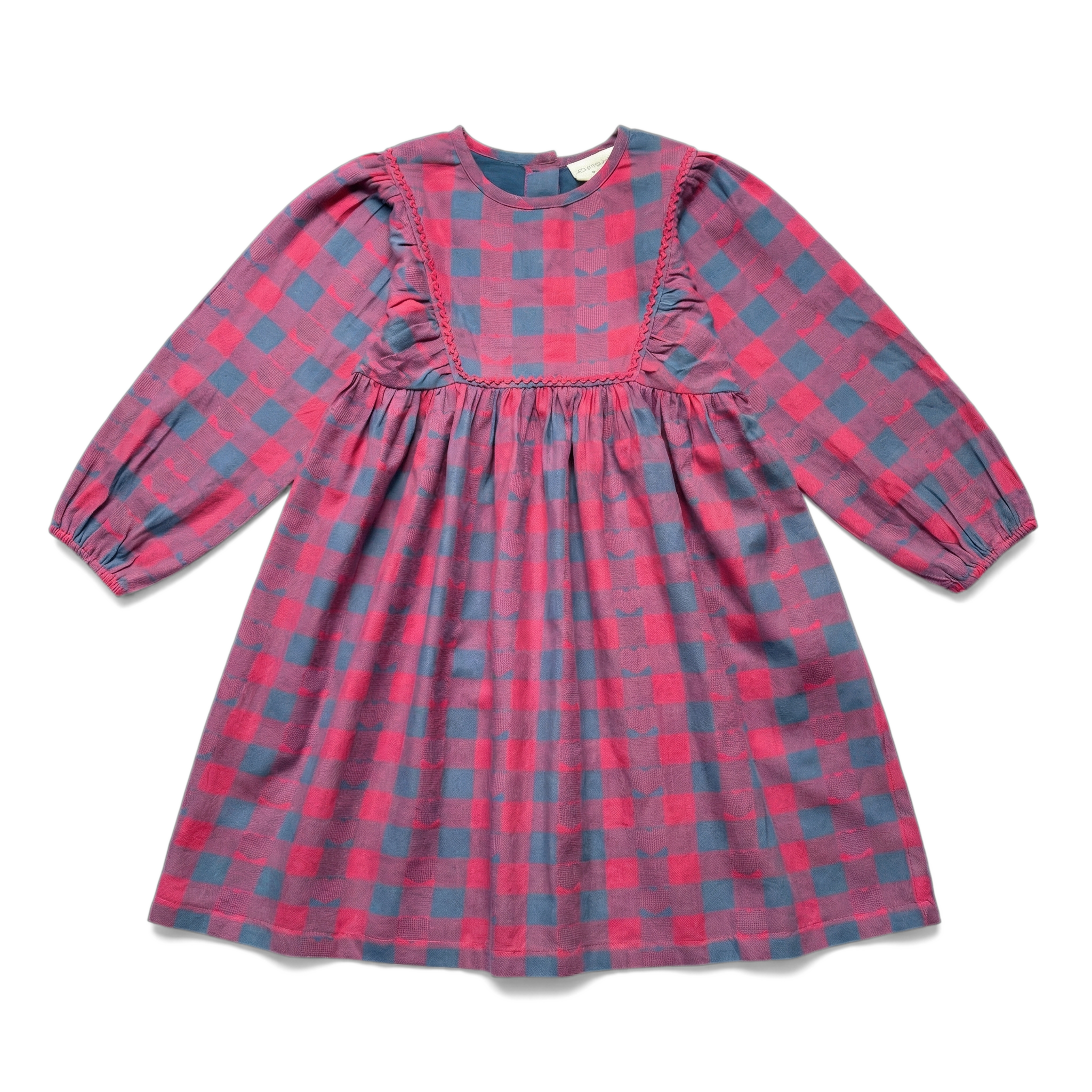 Louis Louise Girls Navy/Burgundy Mahani Dress
