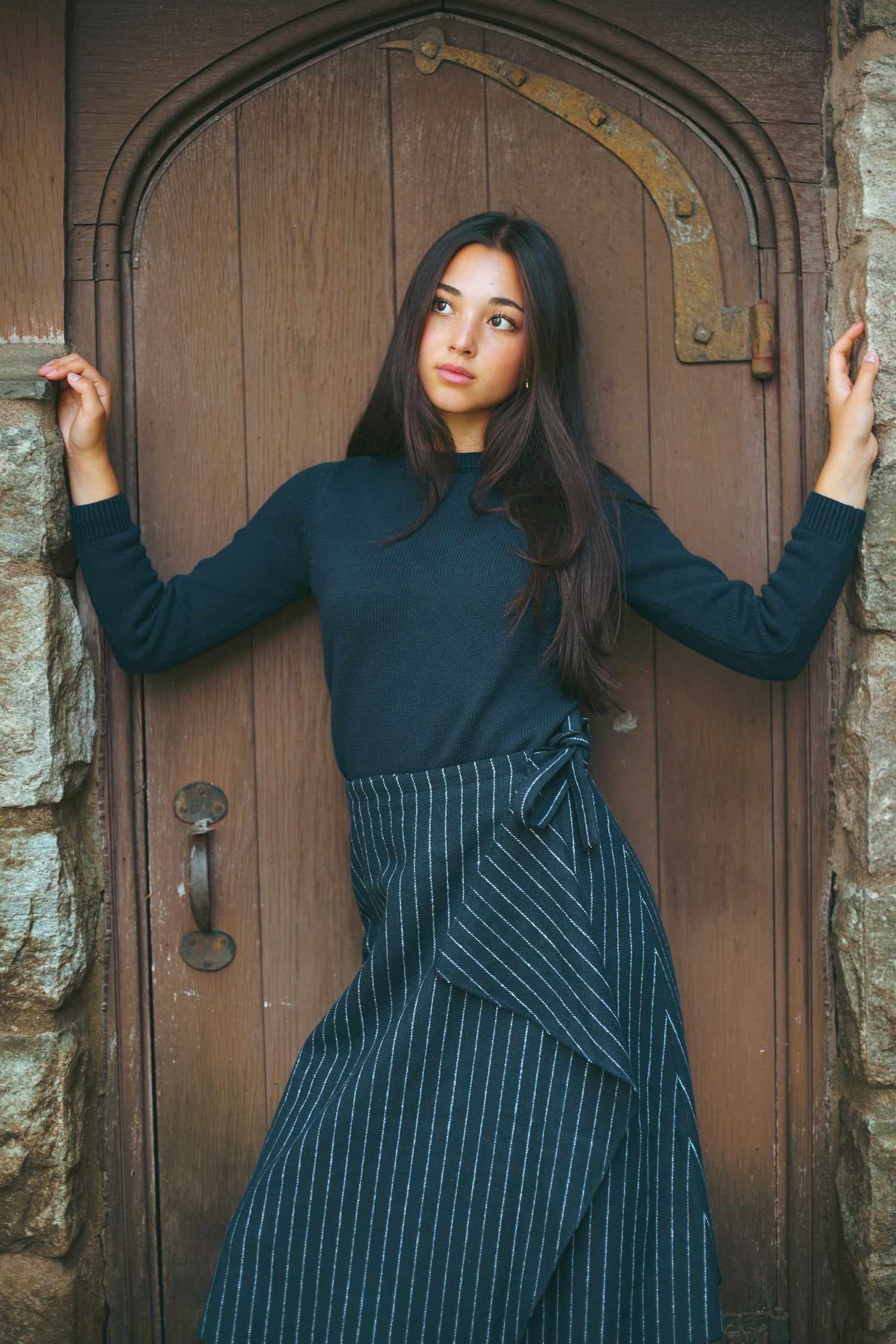 Urban Edge Navy Chunky Knit Crewneck