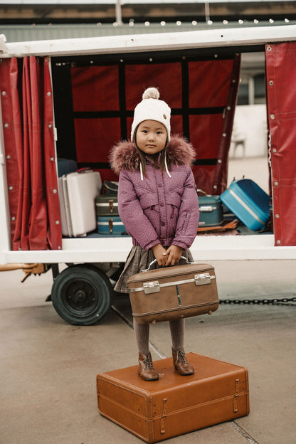 IBIS Girls Burgundy Peplum Coat