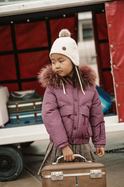 IBIS Girls Burgundy Peplum Coat
